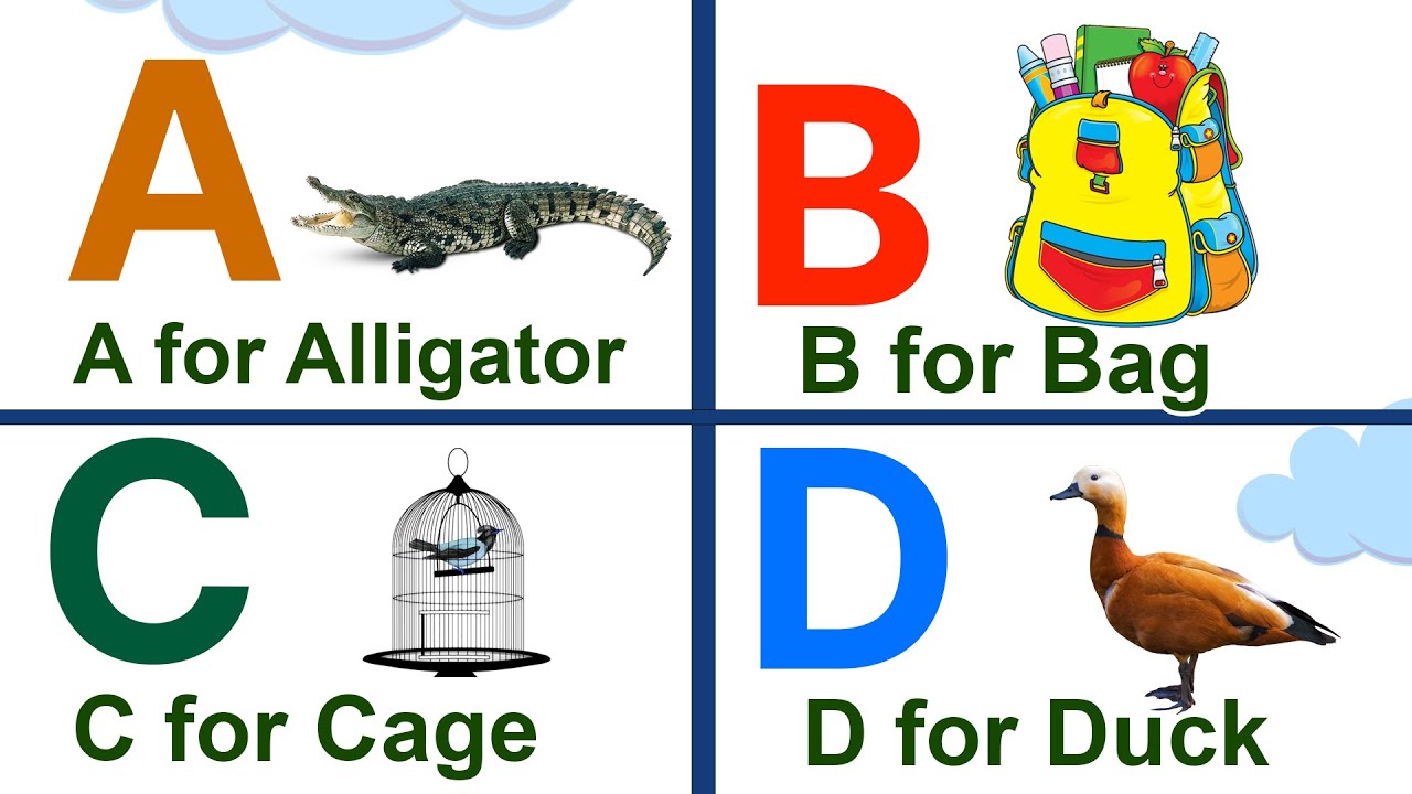 A For Alligator |B For Bag | learning sounds ABC Song | Learn ABC ...