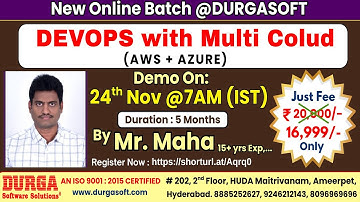 DEVOPS with Multi Cloud Online Training @ DURGASOFT