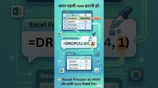 DROP Function #education #computer #excel #shorts #shortsfeed #motivation #computereducation