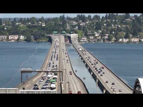 Light Rail Over The I 90 Floating Bridge Youtube