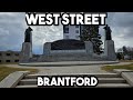 A walk along west street  brantford ontario canada