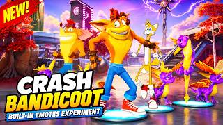 Crash Bandicoot Fortnite Is BROKEN! Funny Built-In Emotes Experiment