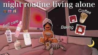 6:30pm COZY NIGHT ROUTINE LIVING ALONE! |Bloxburg Roblox Family Roleplay | w/voices 🍂