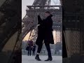 Abigail Cowen and Danny Griffin kissing in Paris