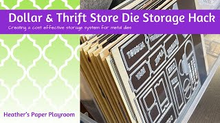 Dollar and Thrift store storage hack | Creating steel die storage