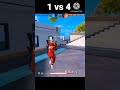 1 vs 4 clutch free fire highlights #shorts #shorts