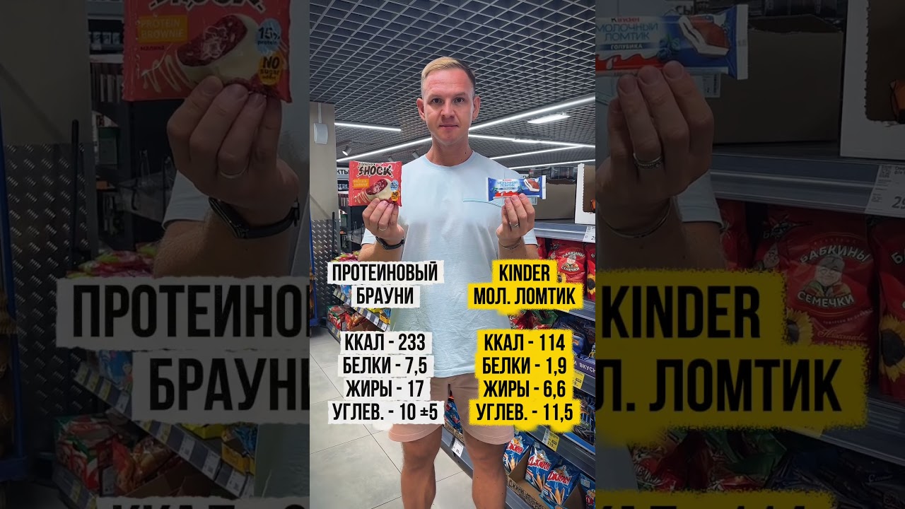 Протеиновый брауни против киндера (читай описание)