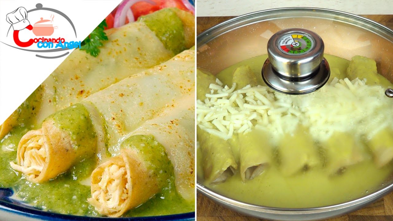 Tus Enchiladas FAVORITAS Receta Sin Horno | Cocinando con Angel