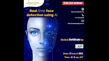 Real Time Face Detection using Artificial Intelligence | Free Webinar