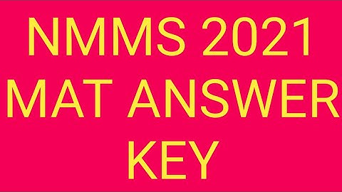NMMS 2021 MAT Answer key/Part 1