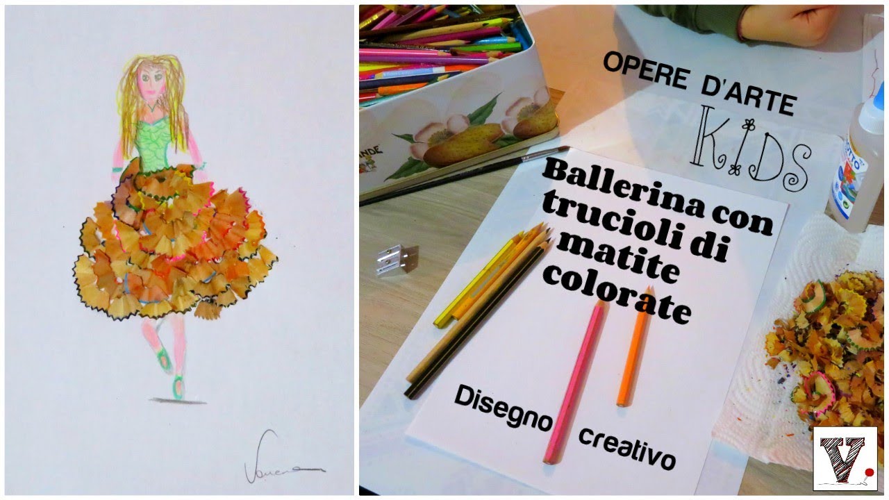 Ballerina Con Trucioli Di Matite Colorate Disegno Creativo Vaneducation Youtube