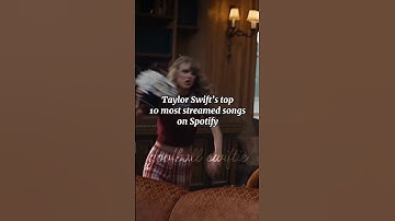 10 most streamed songs #taylorswift #swiftie #tloas #viral #1989 #spotify