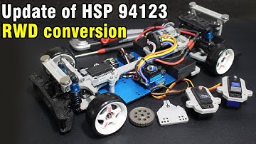 Update of HSP Flying Fish 94123 RWD conversion(steering & spur gear)
