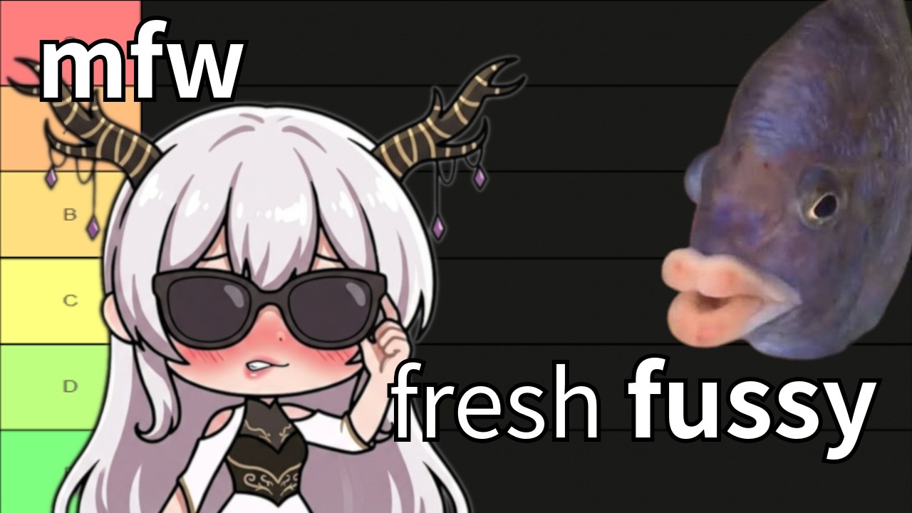 Chat made me do the worst tier list.. but these fish be kinda cute!