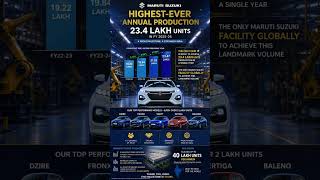 India ki No.1 Car Company ne TOD DIYA Record! 🚗🔥 23.4 Lakh Cars in 1 Year 😱 #shorts