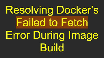Resolving Docker