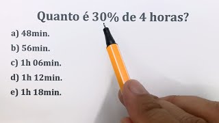 Quanto é 30% de 4 horas❓ Prof Robson Liers - Mathematicamente