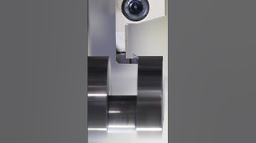 We machined a narrow groove depth with an L-shaped insert! #shorts  #cnc #machine #engineering