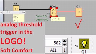 Siemens PLC - analog threshold trigger in the LOGO!  Soft Comfort
