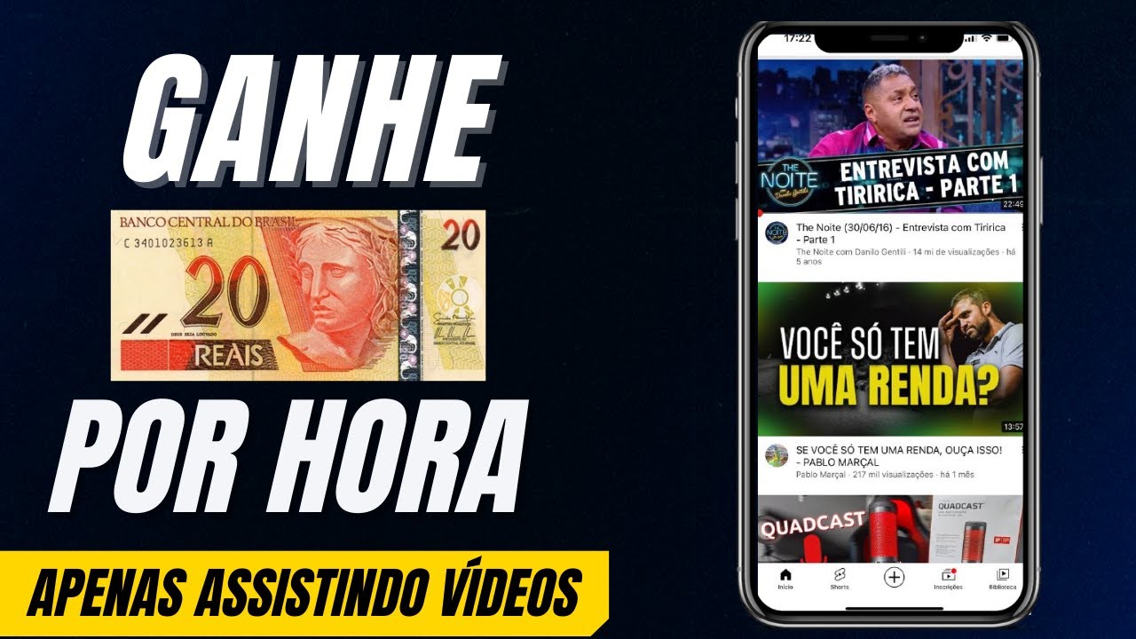 Ganhe Dinheiro ASSISTINDO VÍDEOS no YOUTUBE (de graça) Site  que Paga RÁPIDO