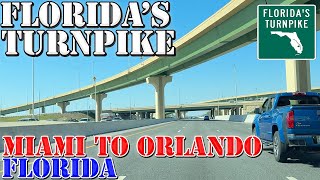 Florida's Turnpike North - Downtown Miami to Downtown Orlando - Florida - 4K Highway Drive