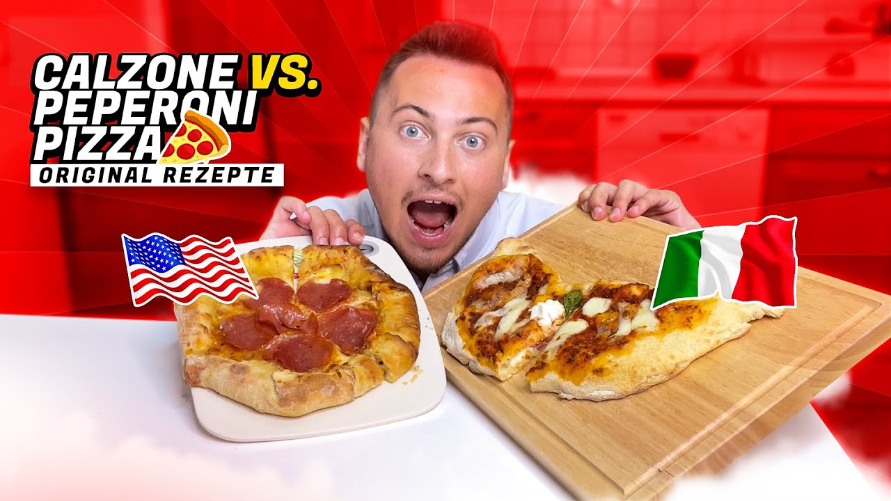 Calzone VS Peperoni Pizza Das Original Rezept für Zuhause! YouTube