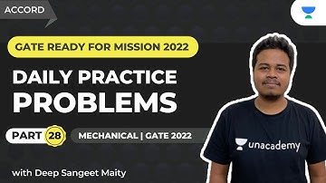 Machine Design - Daily Practice Problems - Day 28 | ME | GATE Ready by Deep Maity