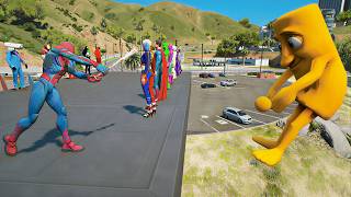 GTA 5 SPIDER-MAN WITH A BASEBALL BAT vs SUPERHEROES! (Euphoria Physics) Ep.26
