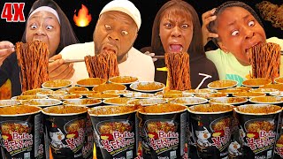 4X EXTREME NUCLEAR FIRE NOODLES CHALLENGE ft WASABI **We cried**