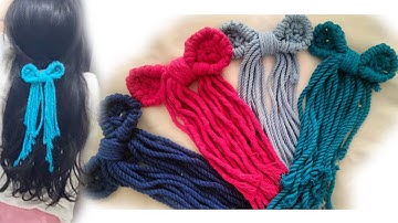 DIY Macrame bow hair accessories tutorial | hair bow accessories