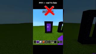 Minecraft Real Vs Fake Viral Shorts