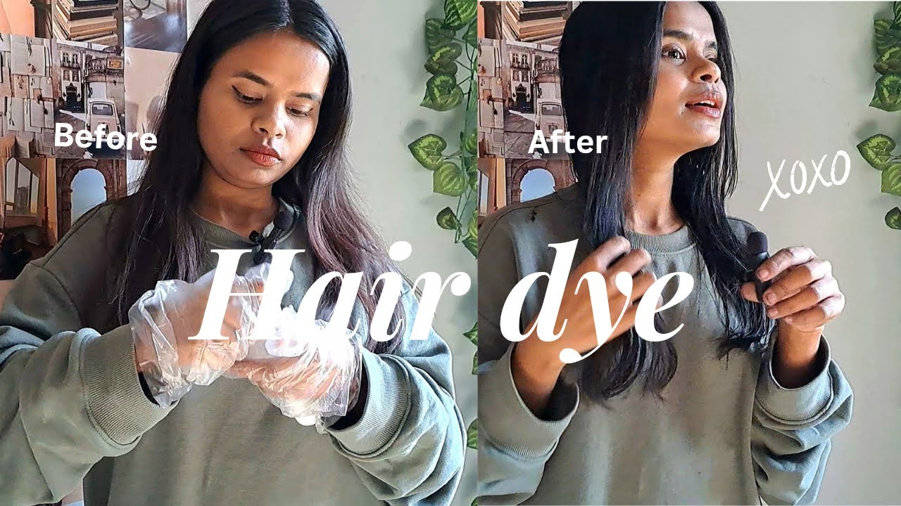 How i colour my hair at home | under 200 | Biotique herb color | hair dye at home..