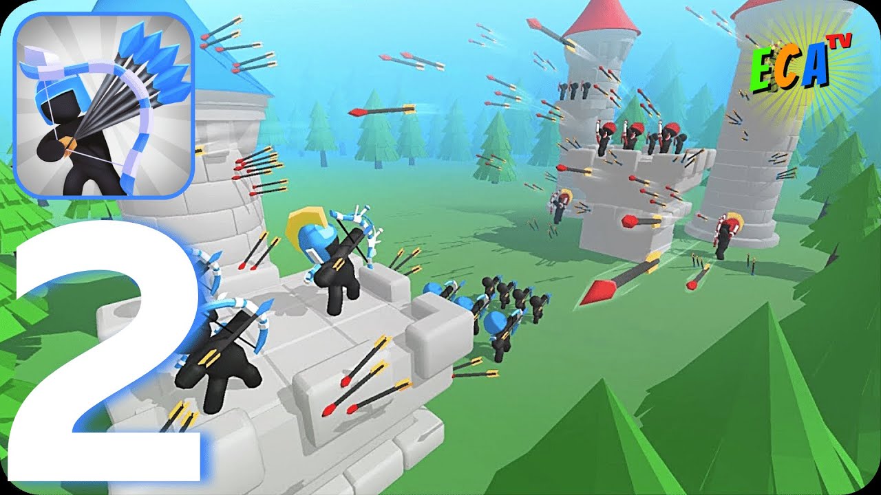 ⭐Merge Archers Castle Defense⭐ Walkthrough Gameplay Part 2 win the arrow war Android iOS