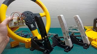 Собираем руль 900 градусов педали кпп с фитбеком. DIY FFB Steering wheel.