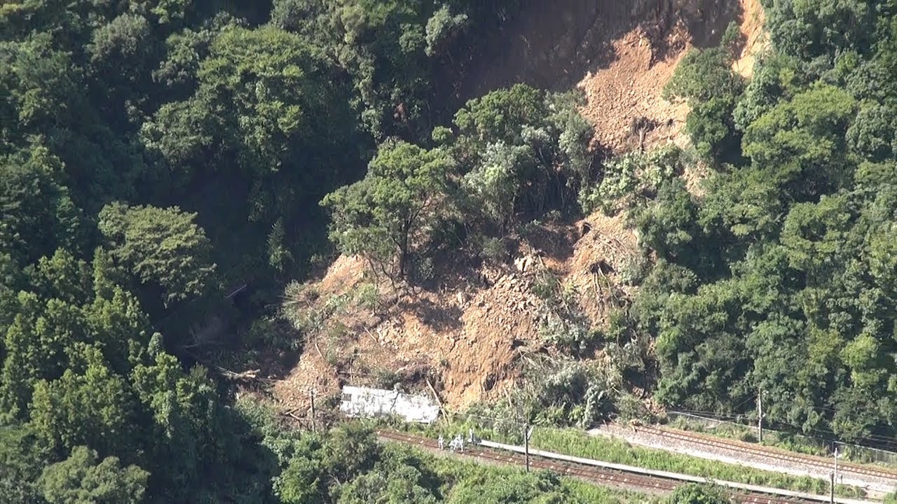 台風１８号 大分県内の被害 土砂崩れなど Youtube