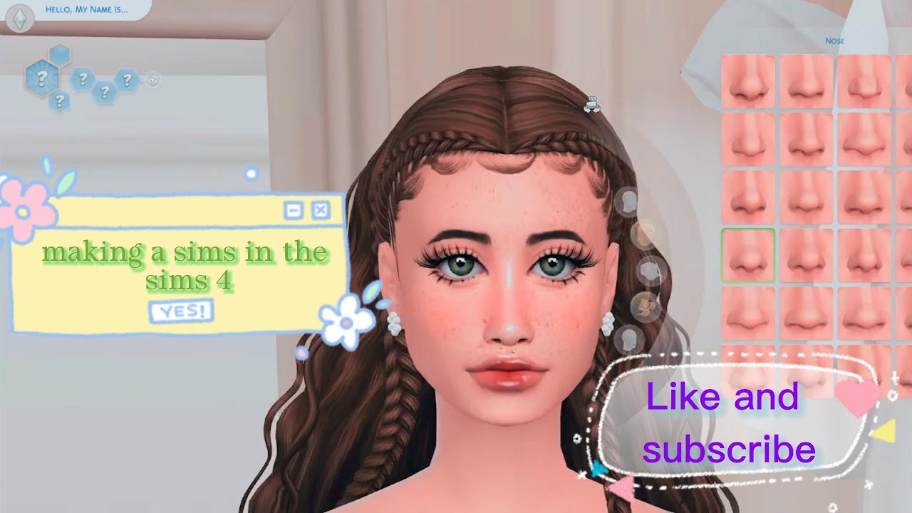 making a sim in the sims 4 - YouTube