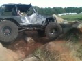 One ton tj on piedmont state fair rock crawling course