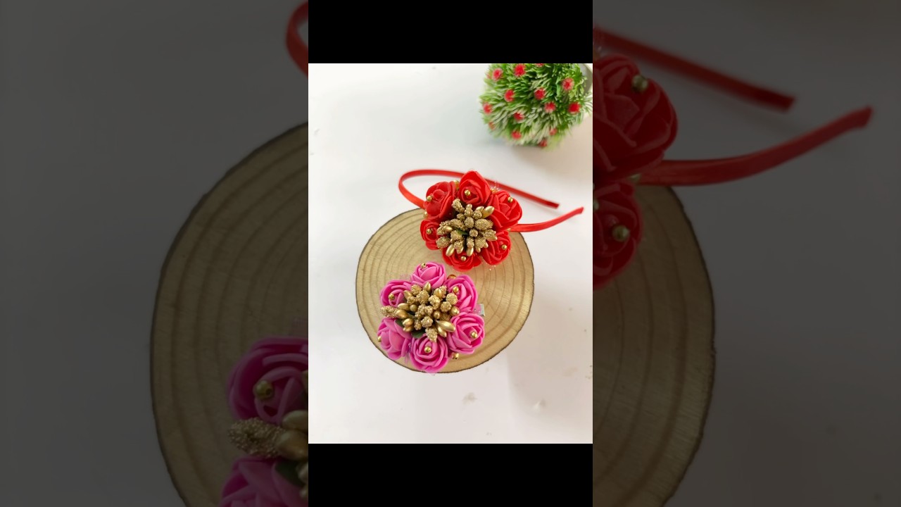 Cute and beautiful hair clip making with foam flower /