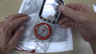 Map bearing with compass