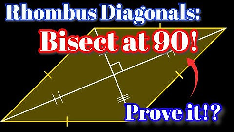 Prove it: Diagonals for a Rhombus Bisect at 90 degrees