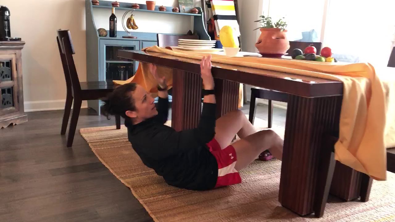 Inverted Rows Using A Table Inverted Row (sturdy table) - YouTube