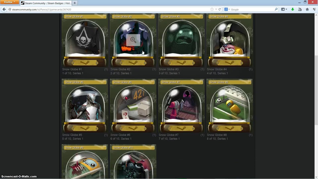 Steam: Craft Snow Globe 2013 Badge from 10 Trading Cards & Badge Crafting Rewars - YouTube