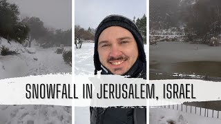 Relaxing Walk: Snowfall in Jerusalem #ASMR screenshot 2