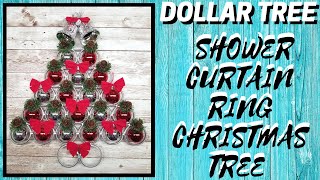 DIY DOLLAR TREE CHRISTMAS BULB HANGING DECOR || Use Shower Curtain Rings for Beautiful Holiday Craft