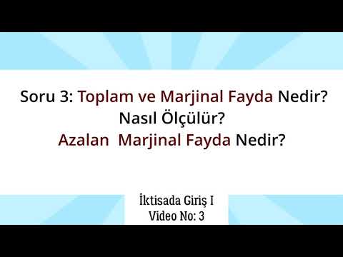 Video: Marjinal Fayda Nasıl Bulunur