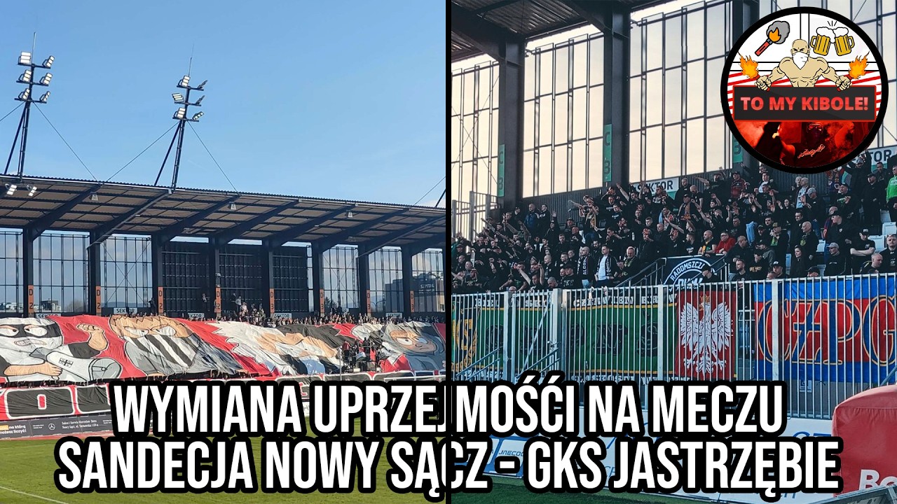 WYMIANA UPRZEJMOŚCI NA MECZU SANDECJA NOWY SĄCZ - GKS JASTRZĘBIE 01.03.2026