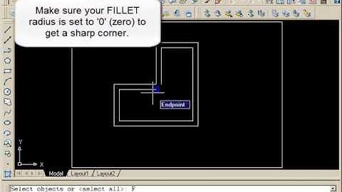 TRIM EXTEND OFFSET OSNAPS in AutoCAD tutorial and video
