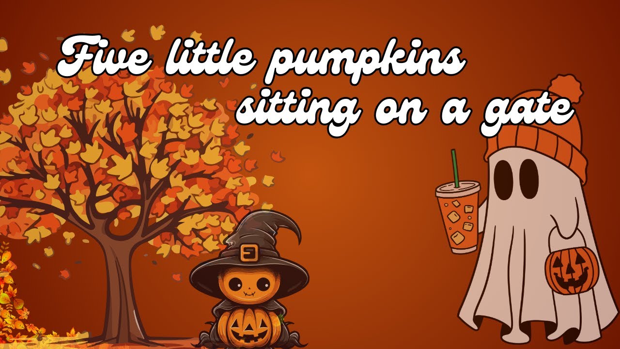 Five little Pumpkins sitting on a gate | Kids Rhymes & learning Songs ...
