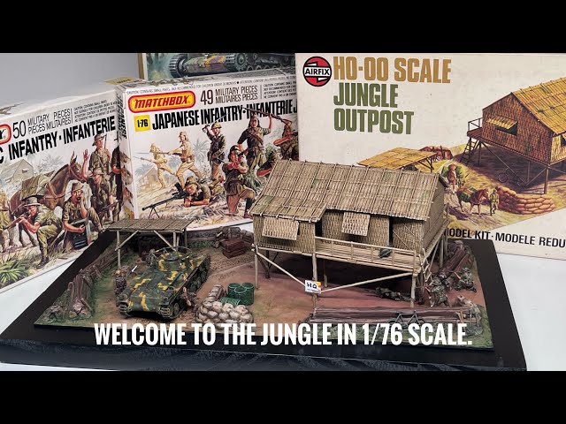 I combine some vintage Airfix and Matchbox models for this diorama