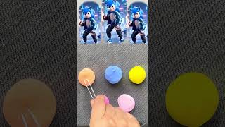 Stacking Sonic Team Colors🎨💙😱 #sonic #colorcraft #marioart #funny #supermario #toys #clay
